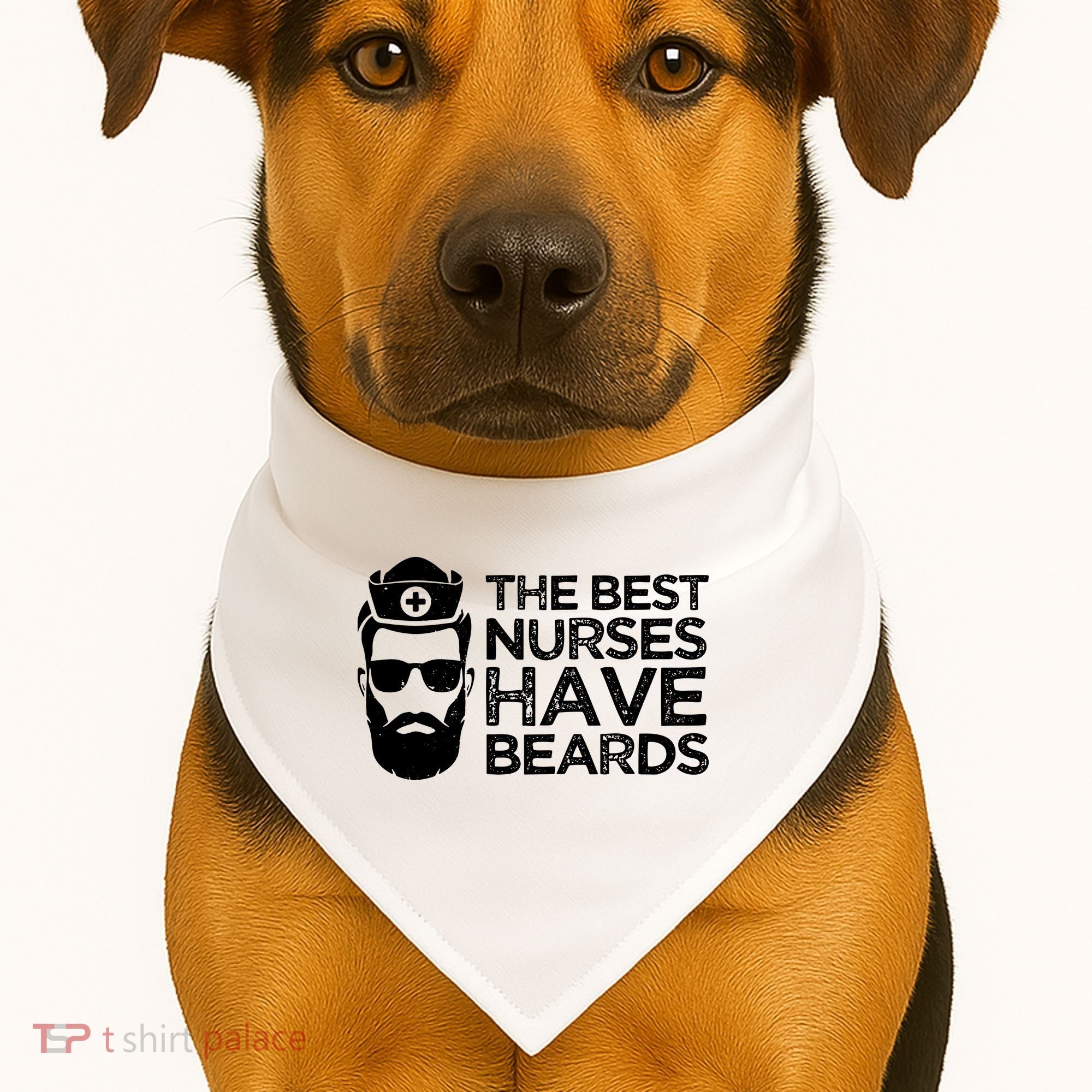 The Best Nurses Have Beards Funny Nurse USA-Made Doggie Bandana