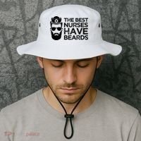The Best Nurses Have Beards Funny Nurse Bucket Hat thumb 2