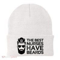 The Best Nurses Have Beards Funny Nurse Beanie thumb 0