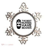 The Best Nurses Have Beards Funny Nurse Ornament thumb 0