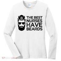 The Best Nurses Have Beards Funny Nurse Women's Long Sleeve Shirt thumb 0
