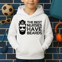 The Best Nurses Have Beards Funny Nurse Kids Hoodie thumb 2