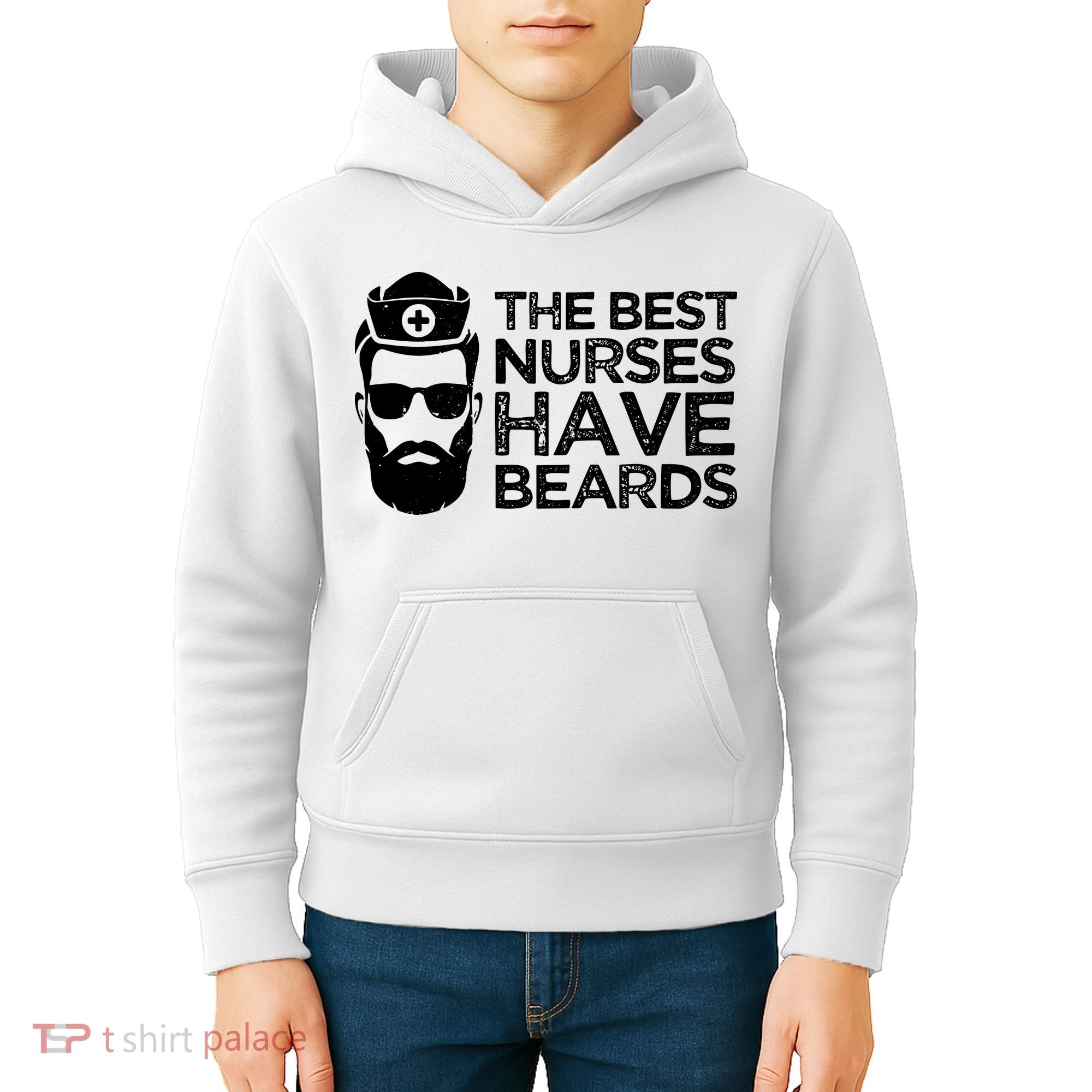 The Best Nurses Have Beards Funny Nurse Kids Hoodie