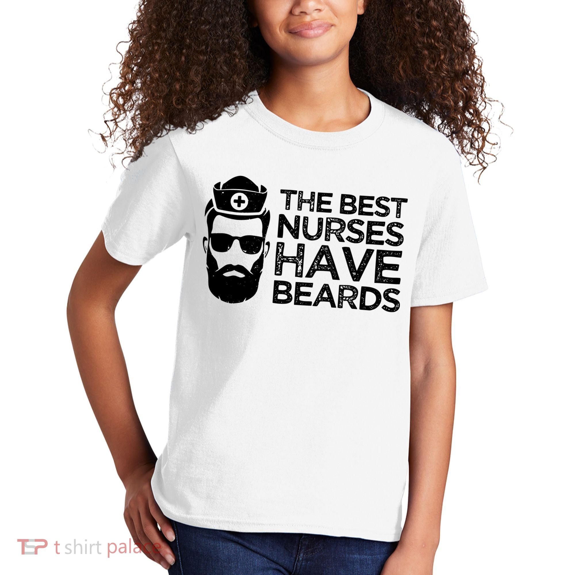 The Best Nurses Have Beards Funny Nurse Kids T-Shirt