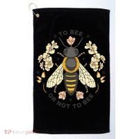 To Bee Or Not To Bee Bumblebee Spring Golf Towel thumb 0