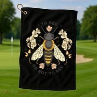 To Bee Or Not To Bee Bumblebee Spring Golf Towel thumb 1