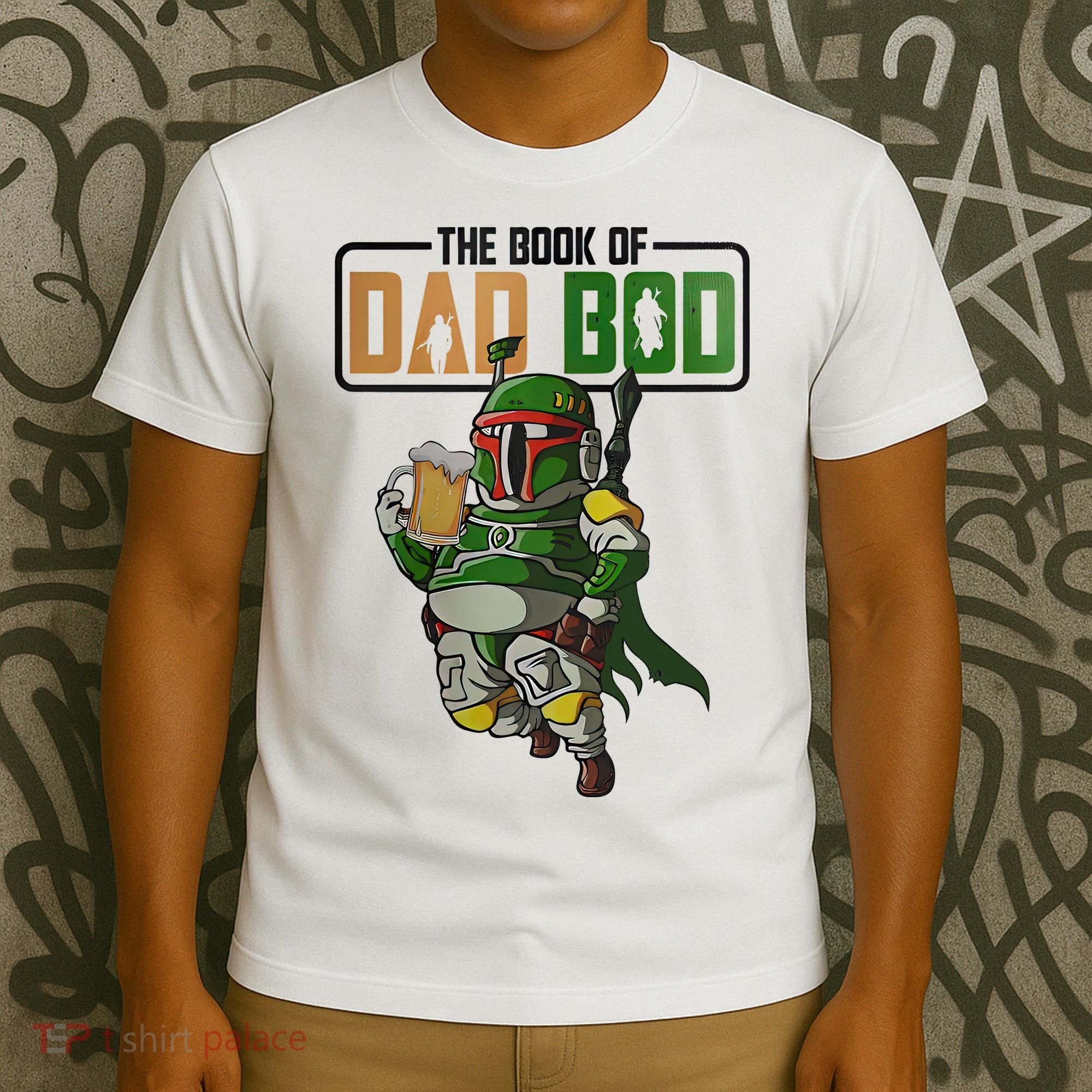 The Book Of Dad Bod Fat Dad Funny Beer Drinking Mando Dad Fathers Day T-Shirt