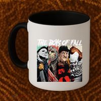 The Boy Of Fall Michael Jason Freddy Pennywise Halloween Horror Character Coffee Mug thumb 2