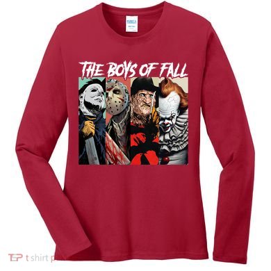 The Boy Of Fall Michael Jason Freddy Pennywise Halloween Horror Character Women's Long Sleeve Shirt