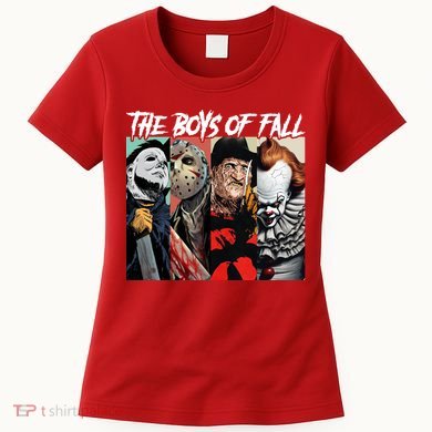 The Boy Of Fall Michael Jason Freddy Pennywise Halloween Horror Character Women's T-Shirt