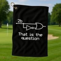 To Be Or Not To Be Electrical Engineer Circuit Dark Golf Towel thumb 1
