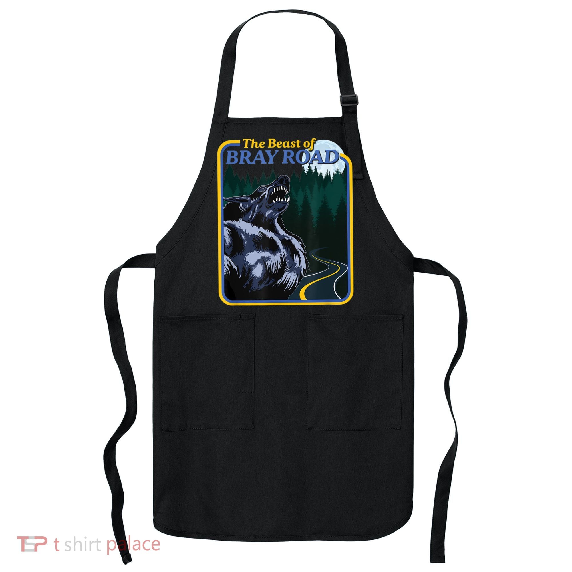 The Beast Of Bray Road Retro Wisconsin Dogman Cryptid Apron