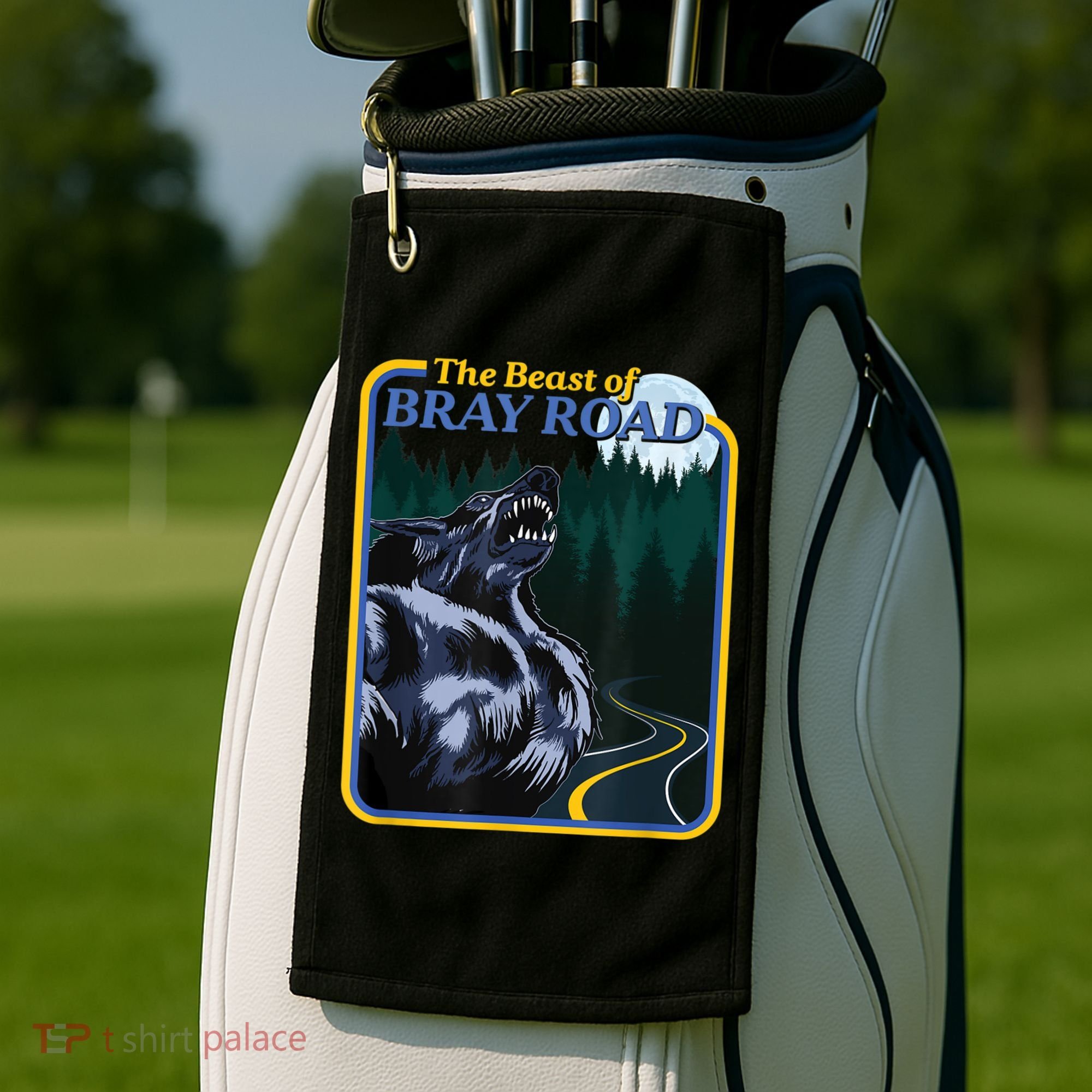 The Beast Of Bray Road Retro Wisconsin Dogman Cryptid Golf Towel