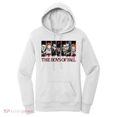 The Boy Of Fall Vintage Scary Horror Movie Halloween Autumn Women's Hoodie