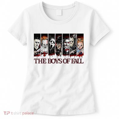 The Boy Of Fall Vintage Scary Horror Movie Halloween Autumn Women's T-Shirt