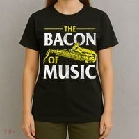 The Bacon Of Music Saxophone Player Saxophonist Jazz T-Shirt thumb 4