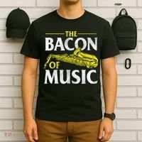 The Bacon Of Music Saxophone Player Saxophonist Jazz T-Shirt thumb 6