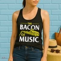 The Bacon Of Music Saxophone Player Saxophonist Jazz Women's Tank Top thumb 2