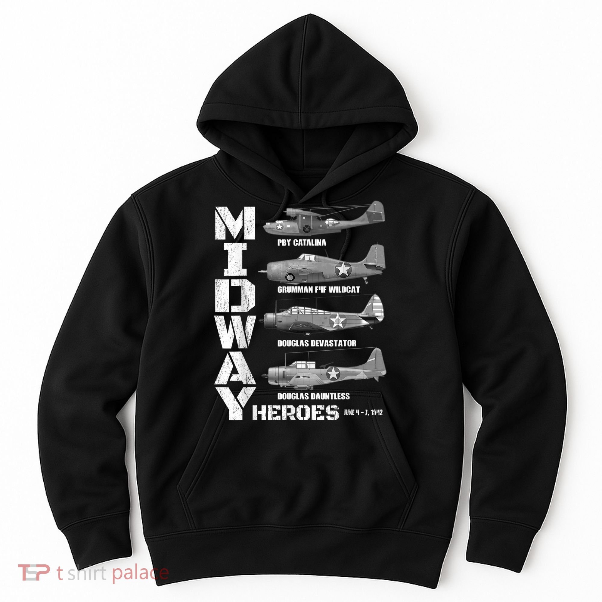 The Battle Of Midway Plane Spotting American WW2 Planes Hoodie
