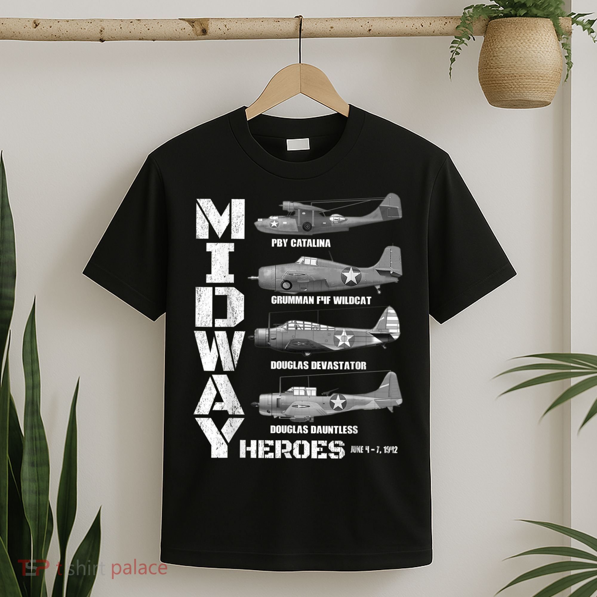 The Battle Of Midway Plane Spotting American WW2 Planes T-Shirt