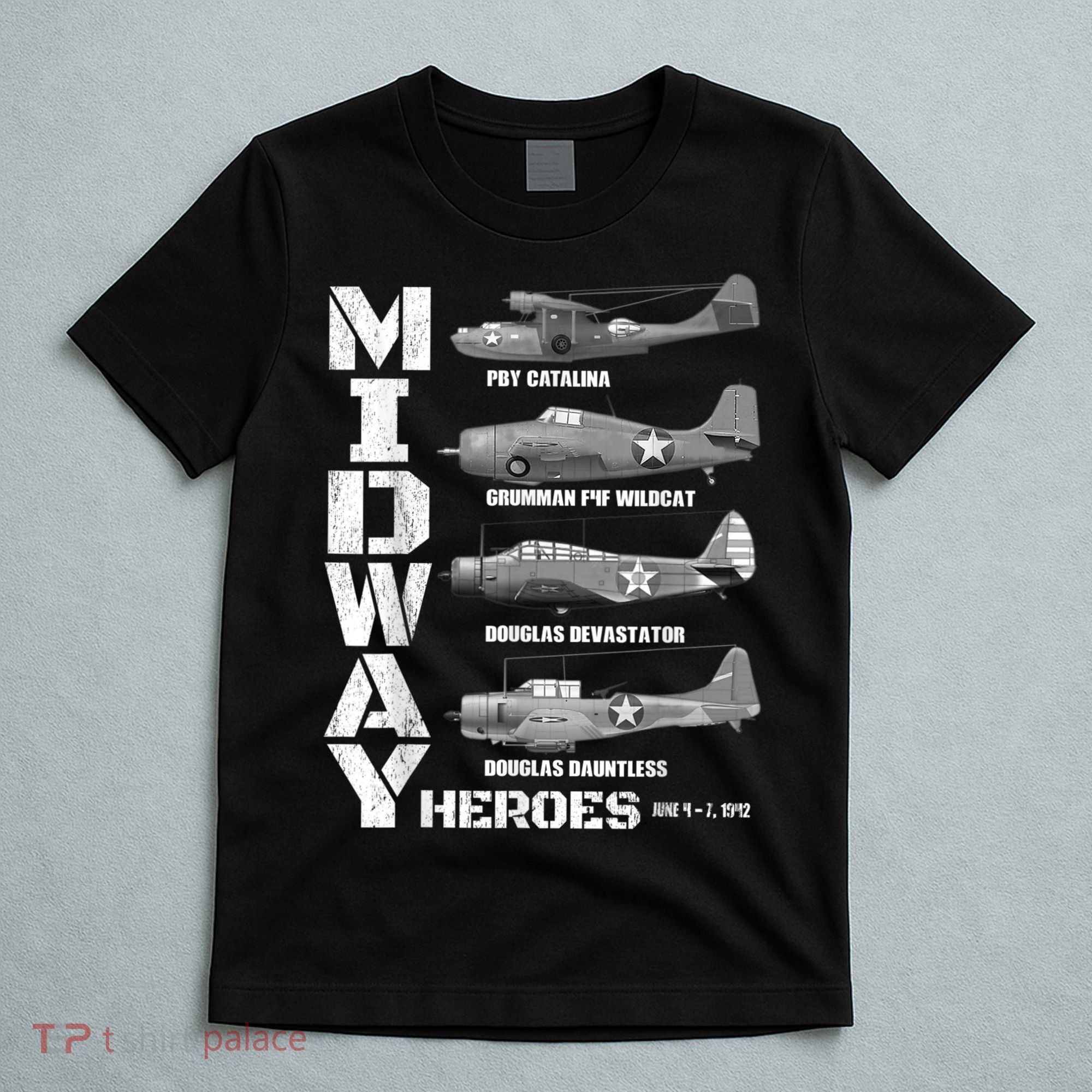 The Battle Of Midway Plane Spotting American WW2 Planes T-Shirt
