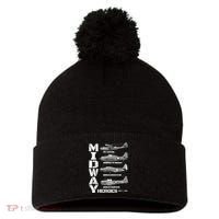 The Battle Of Midway Plane Spotting American WW2 Planes Pom Pom 12in Knit Beanie thumb 0
