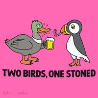 Two Birds One Stoned Stripe Pom Pom Beanie thumb 2