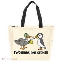 Two Birds One Stoned Tote Bag thumb 0