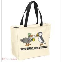 Two Birds One Stoned Tote Bag thumb 2