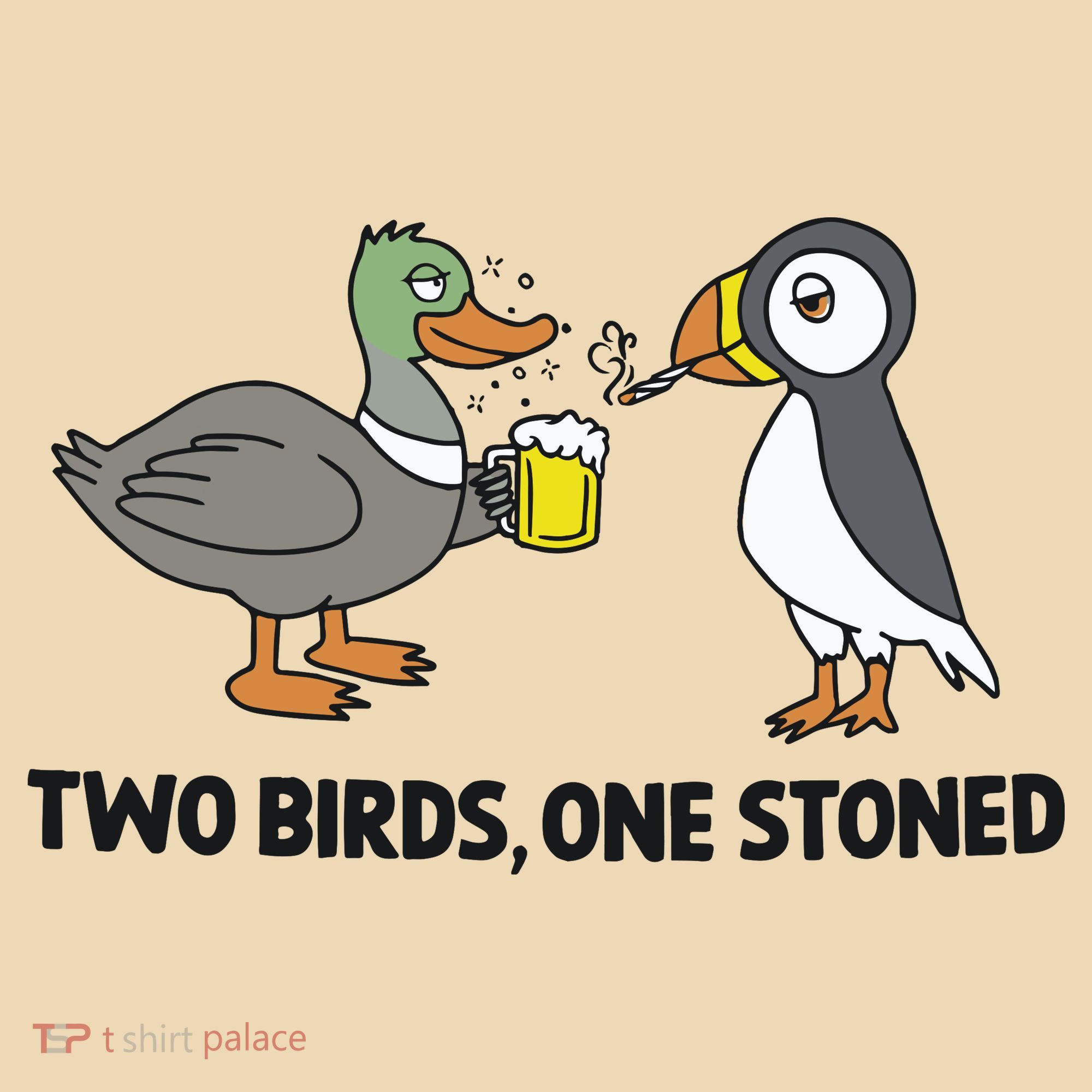 Two Birds One Stoned Tote Bag