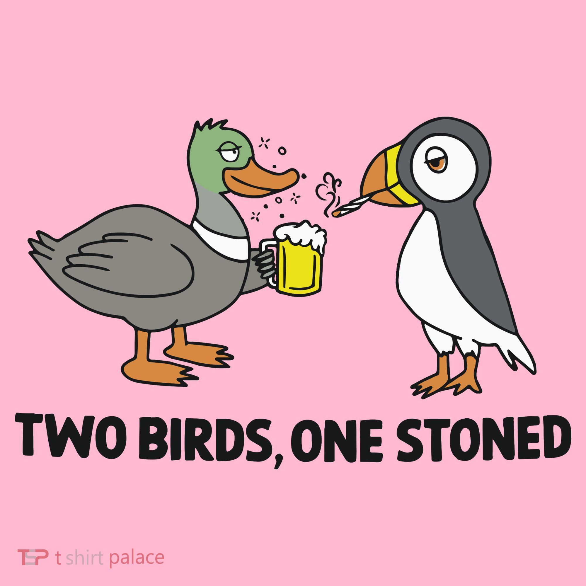 Two Birds One Stoned Coaster