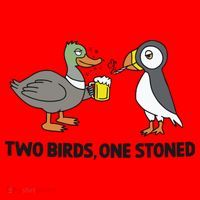 Two Birds One Stoned Santa Hat thumb 1
