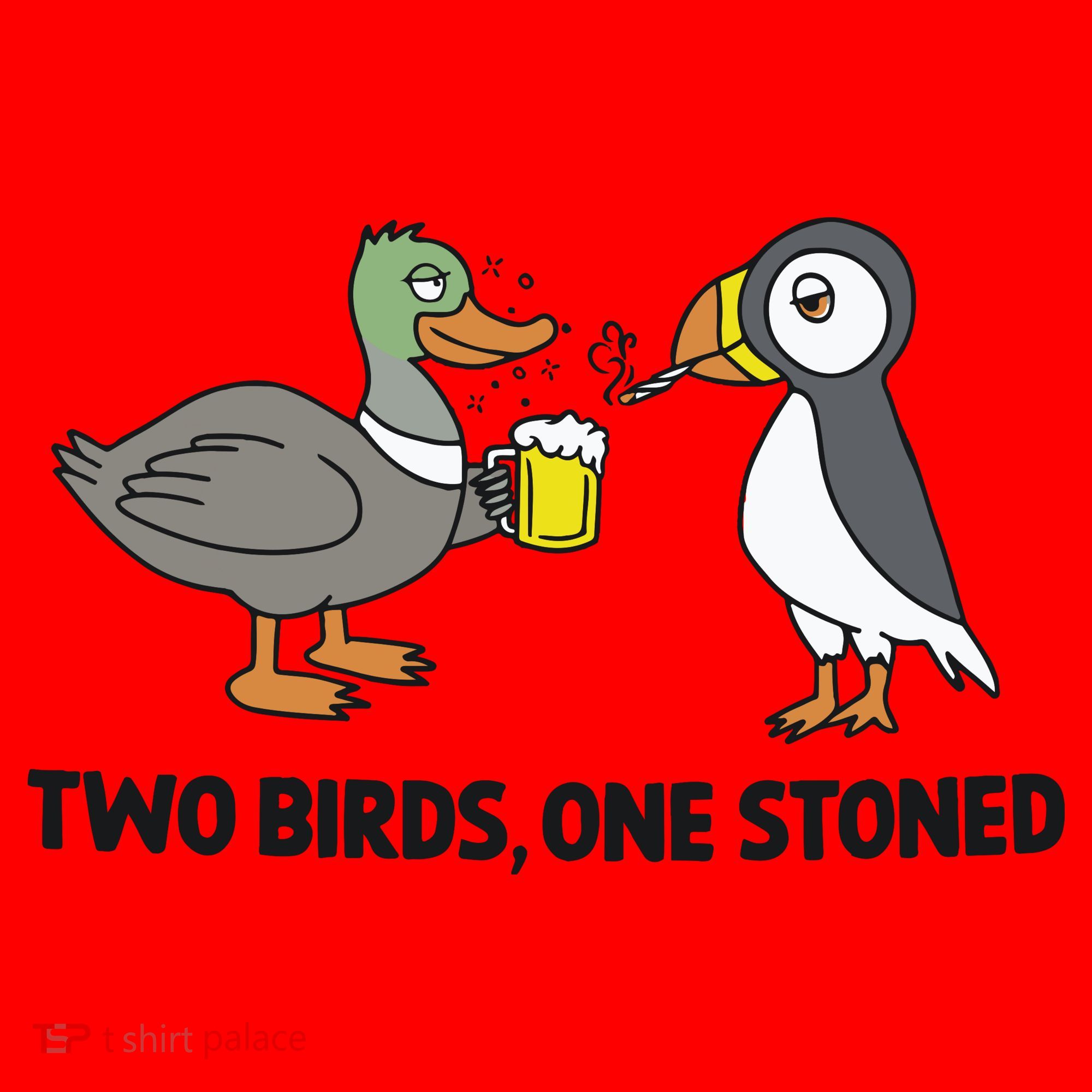 Two Birds One Stoned Santa Hat