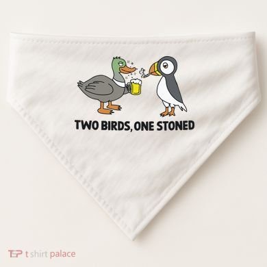 Two Birds One Stoned USA-Made Doggie Bandana