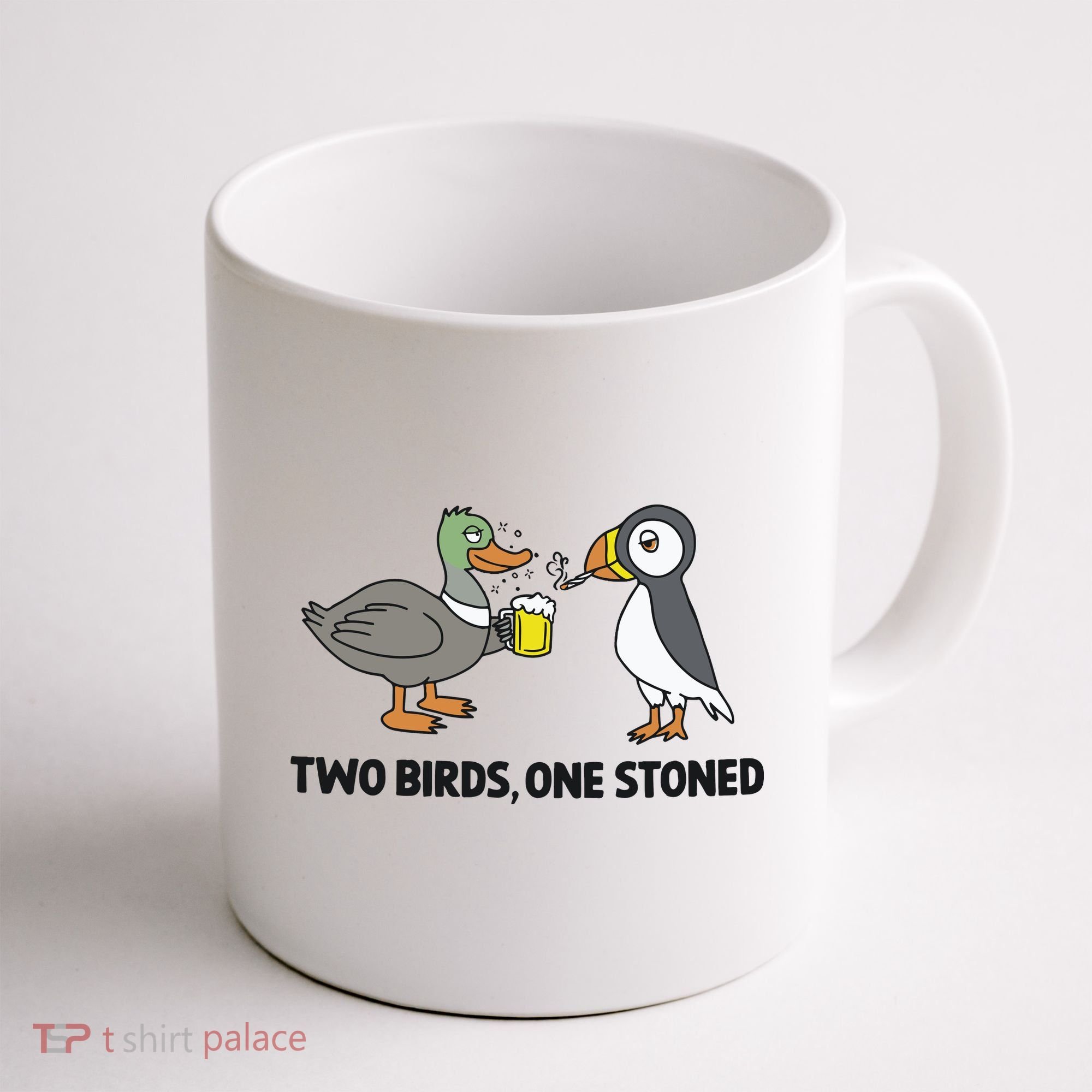 Two Birds One Stoned Coffee Mug