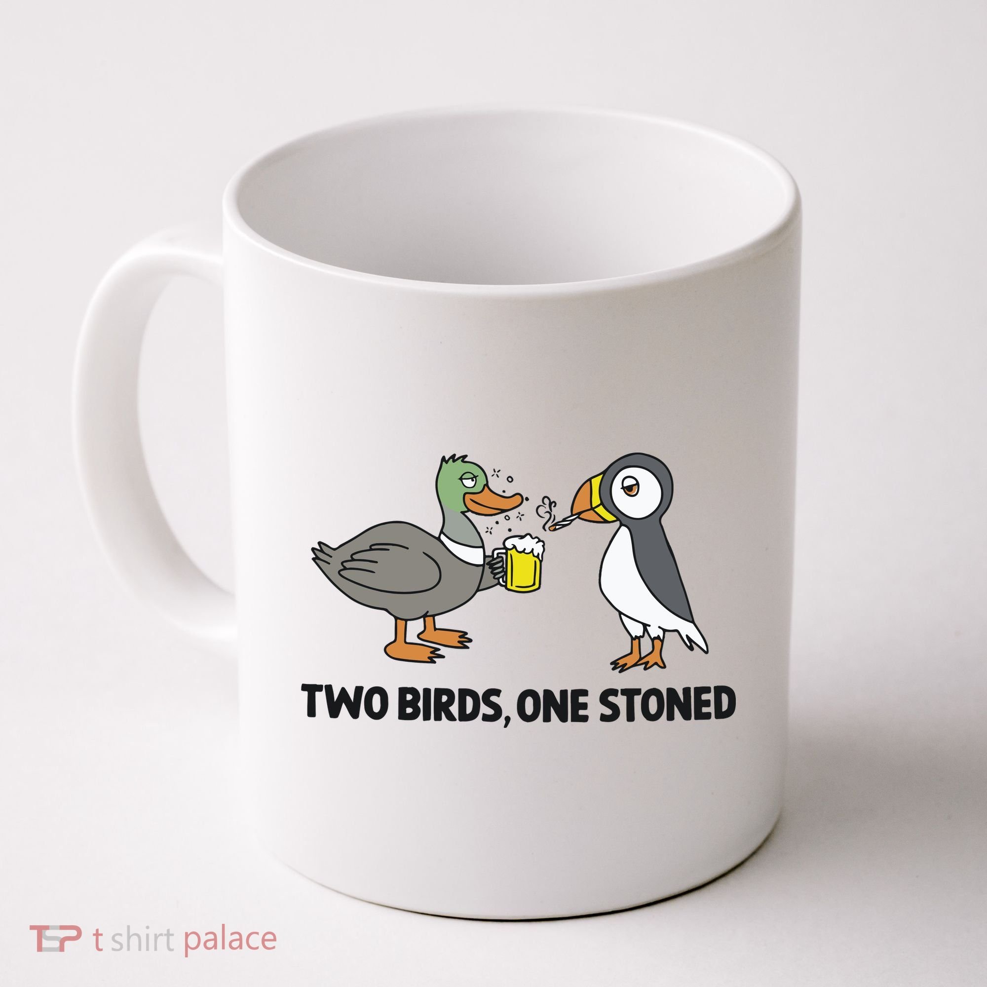 Two Birds One Stoned Coffee Mug