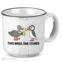 Two Birds One Stoned 15oz Campfire Ceramic Mug thumb 0