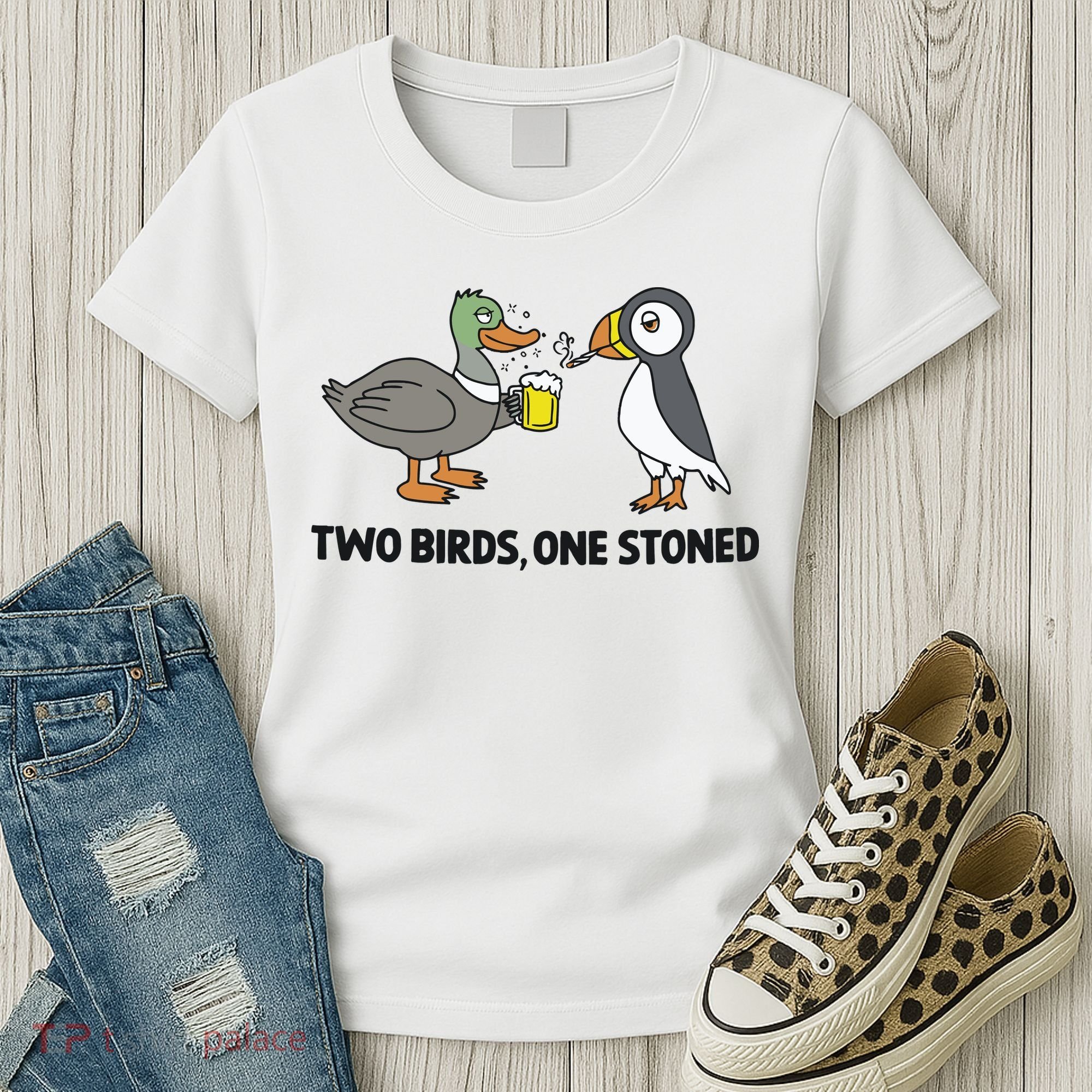 Two Birds One Stoned Women's T-Shirt