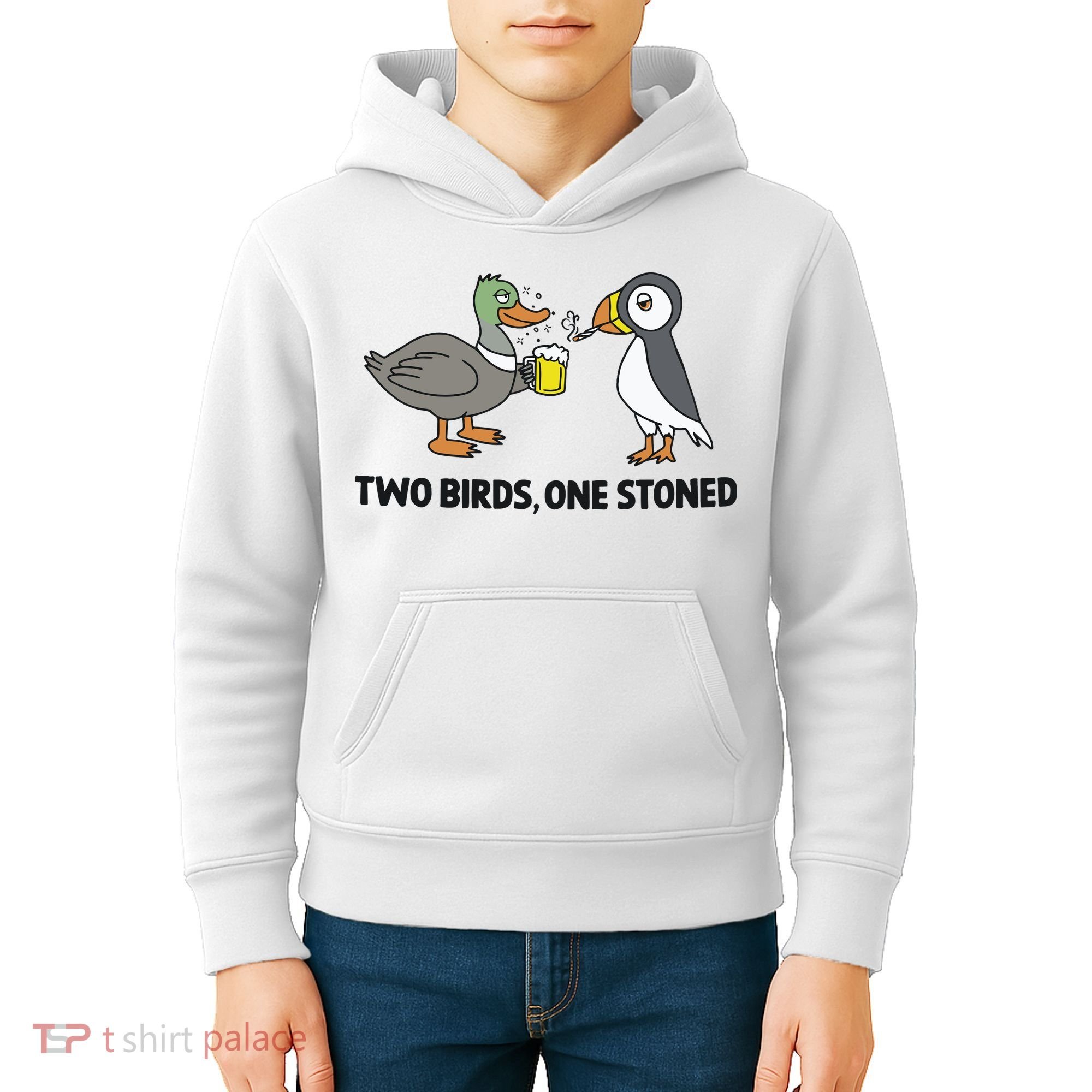Two Birds One Stoned Kids Hoodie