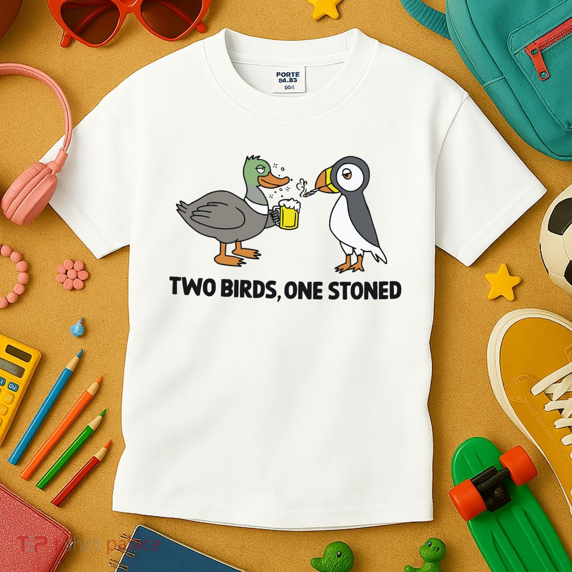 Two Birds One Stoned Kids T-Shirt