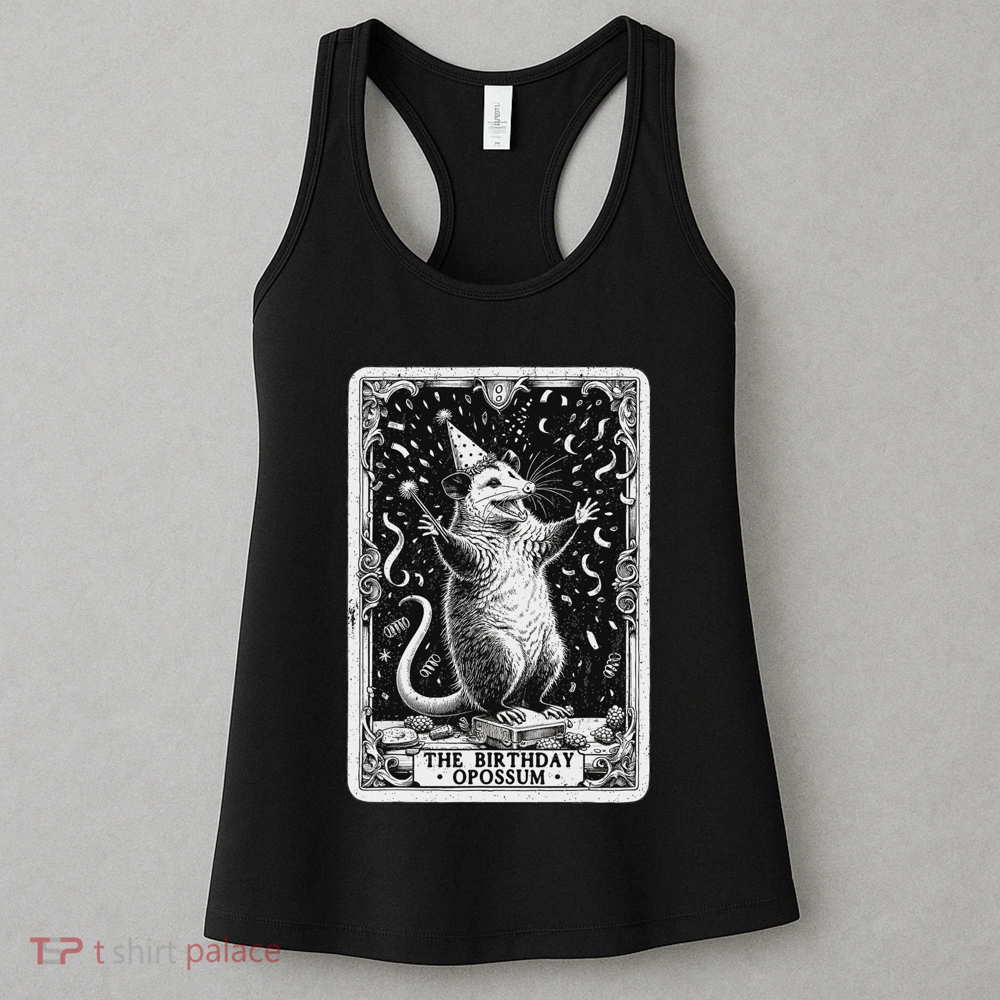The Birthday Opossum Tarot Card Opossum Women's Tank Top