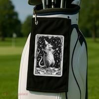 The Birthday Opossum Tarot Card Opossum Golf Towel thumb 2