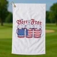 The Beer Of The Free Golf Towel thumb 1