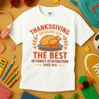 Thanksgiving Bringing Out The Best In Family Dysfunction Kids T-Shirt thumb 3