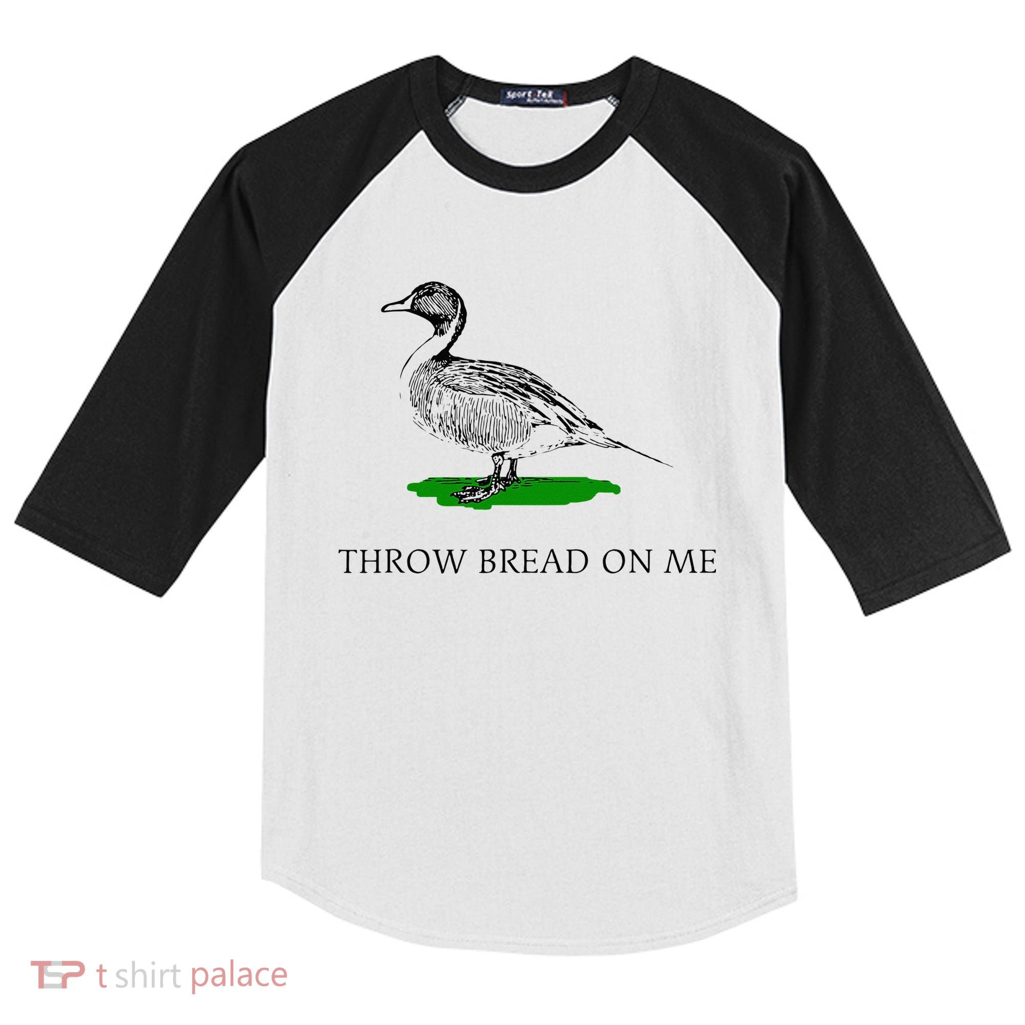 Throw Bread On Me Funny Duck Apparel Kids Colorblock Raglan Jersey