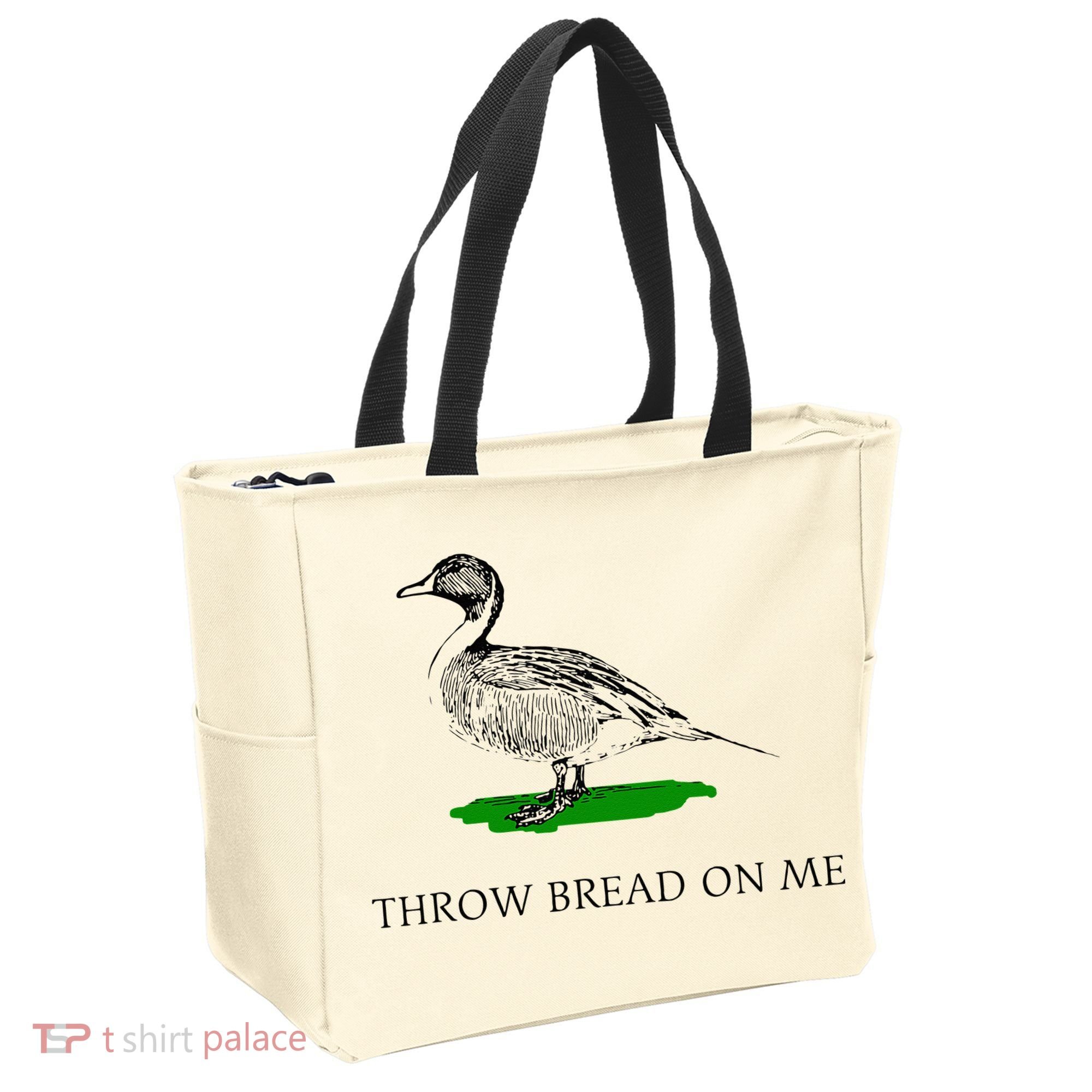 Throw Bread On Me Funny Duck Apparel Tote Bag