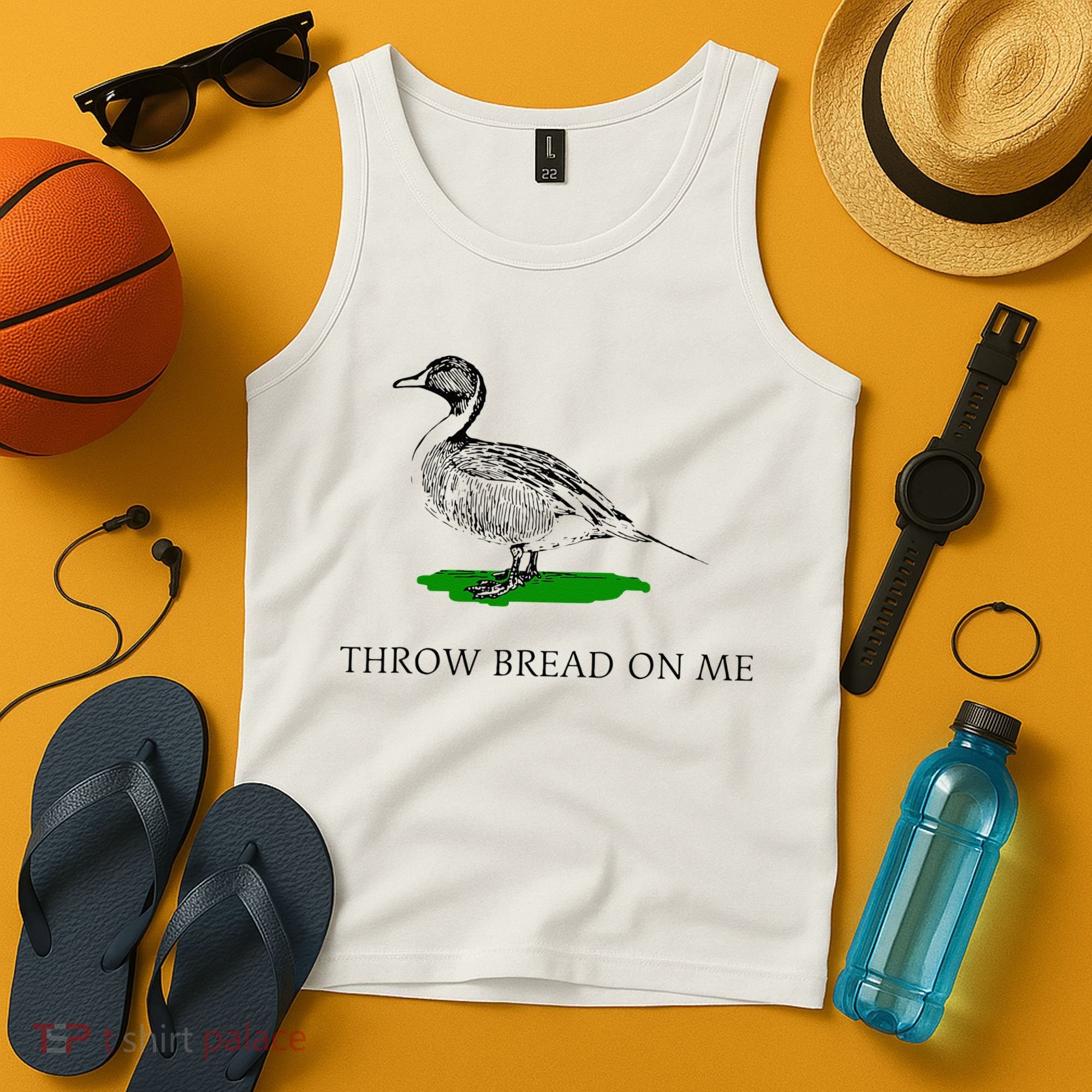 Throw Bread On Me Funny Duck Apparel Tank Top