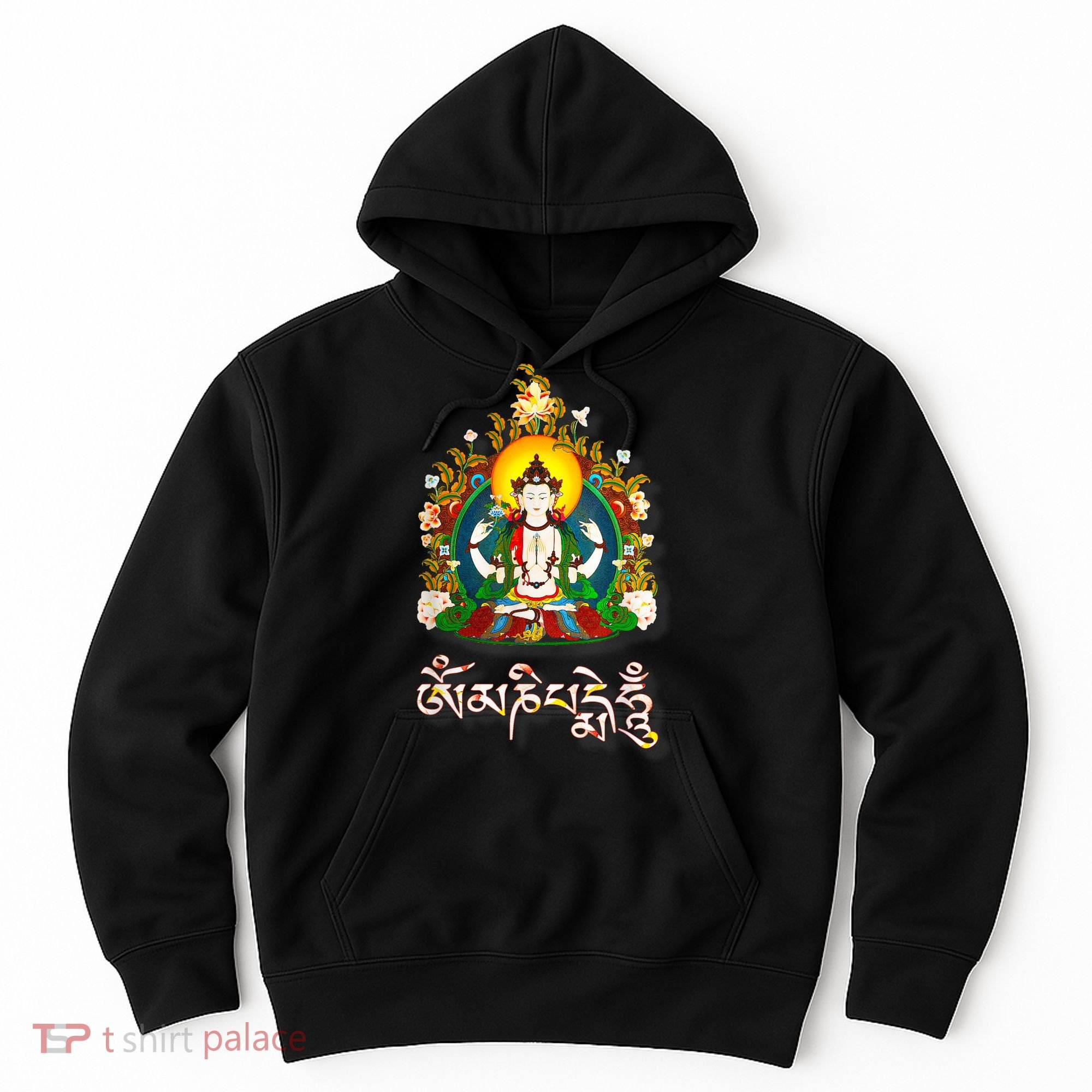 Tibetan Buddha Om Mani Padme Hum Amitabh Hoodie