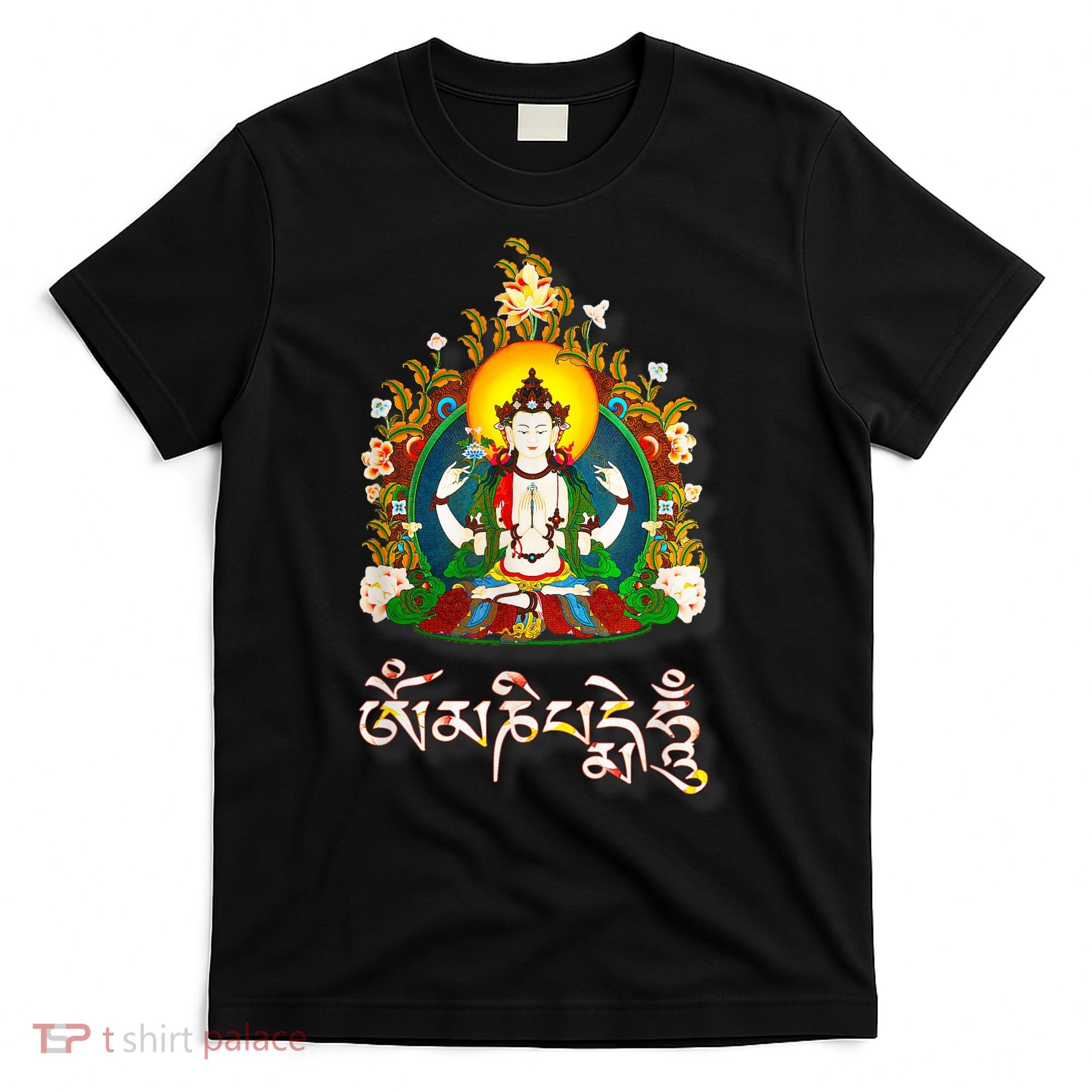 Tibetan Buddha Om Mani Padme Hum Amitabh T-Shirt