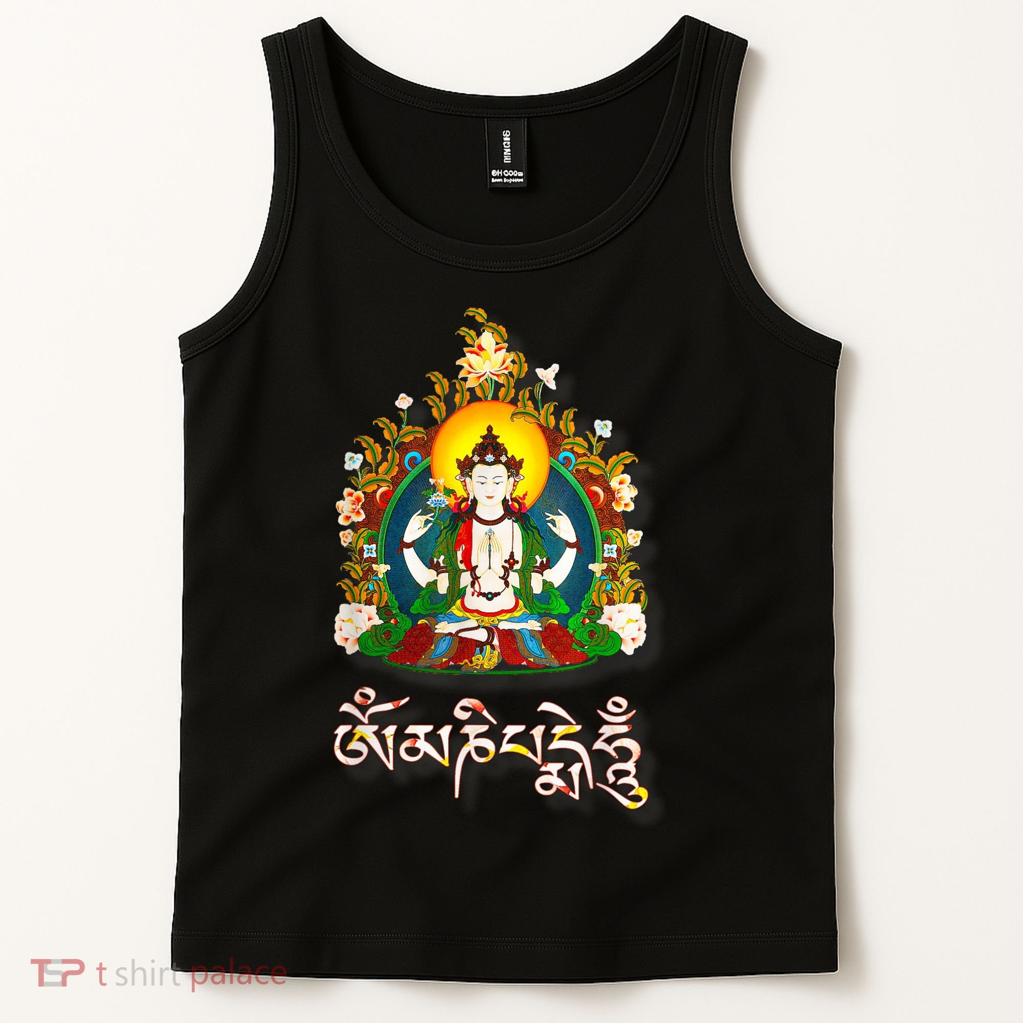 Tibetan Buddha Om Mani Padme Hum Amitabh Tank Top